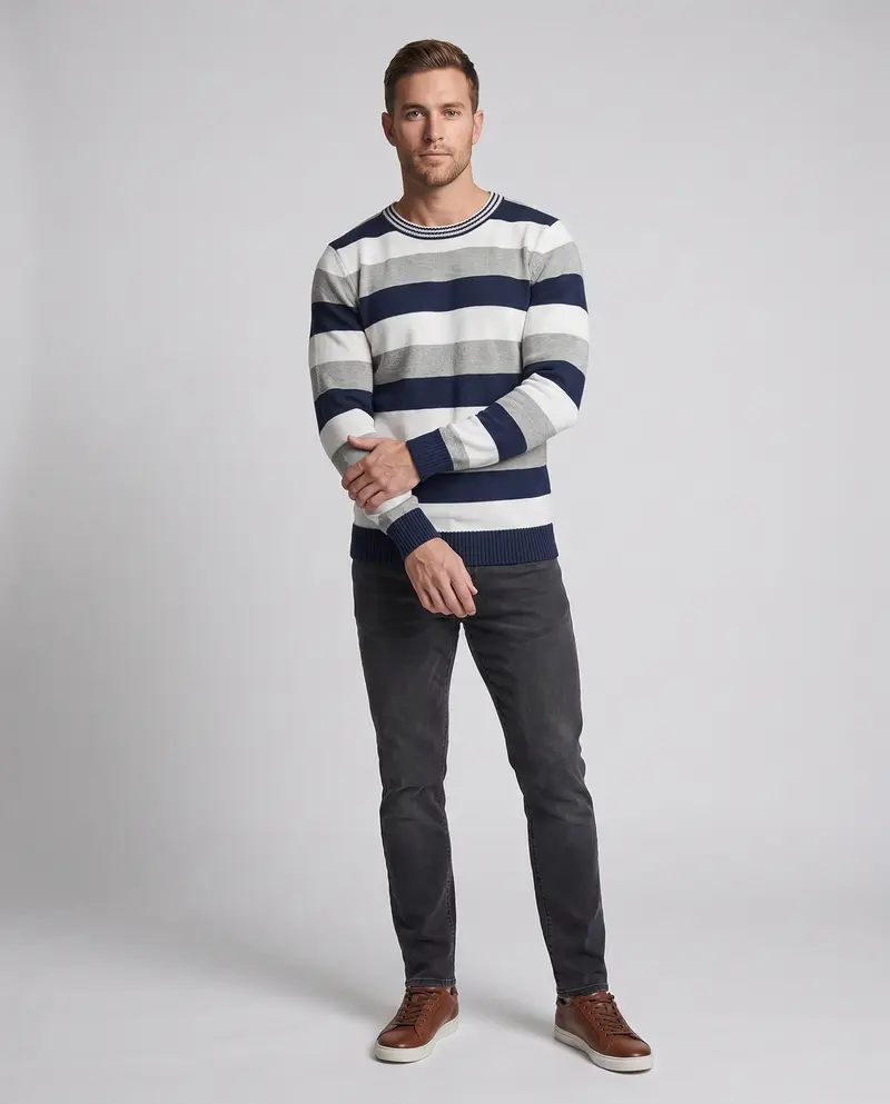 Herren gestreifter Pullover Drune