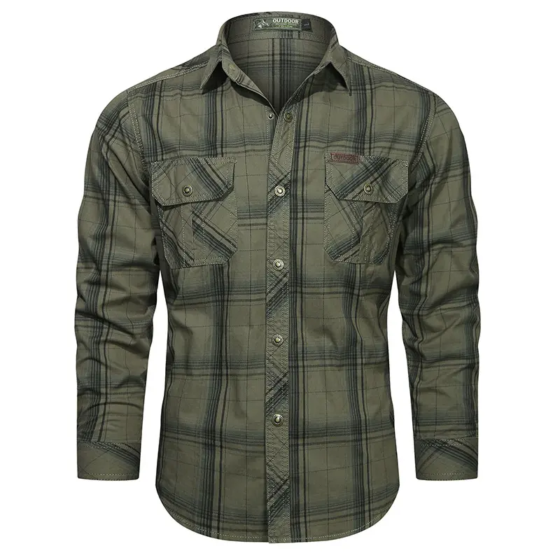 Herren Karierter Flanellhemd