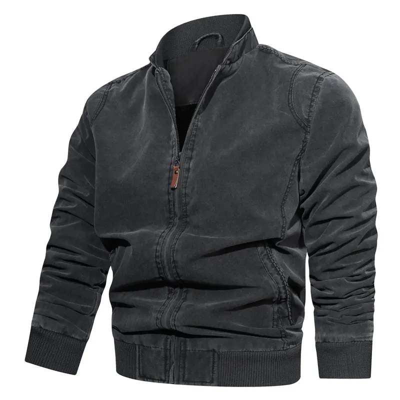 Herren Lässige Bikerjacke aus strapazierfähigem Material Drune
