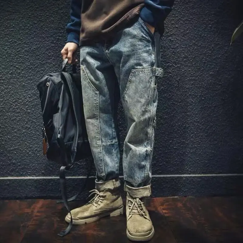Herren Lässige Cargo-Jeans mit kreativen Details Drune
