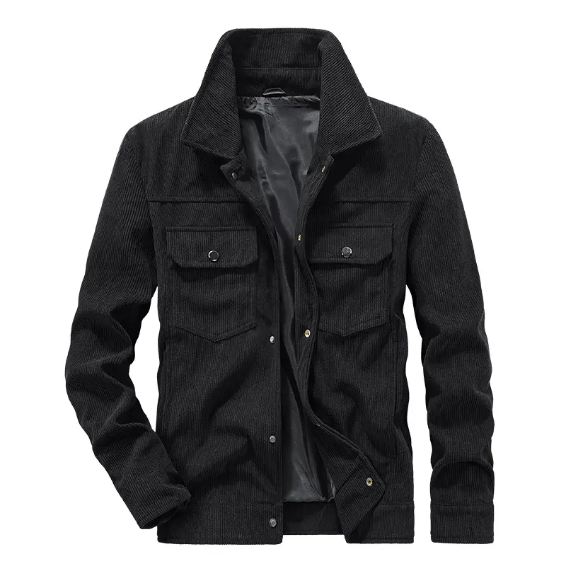 Herren Lässige Cordjacke mit praktischen Brusttaschen Drune