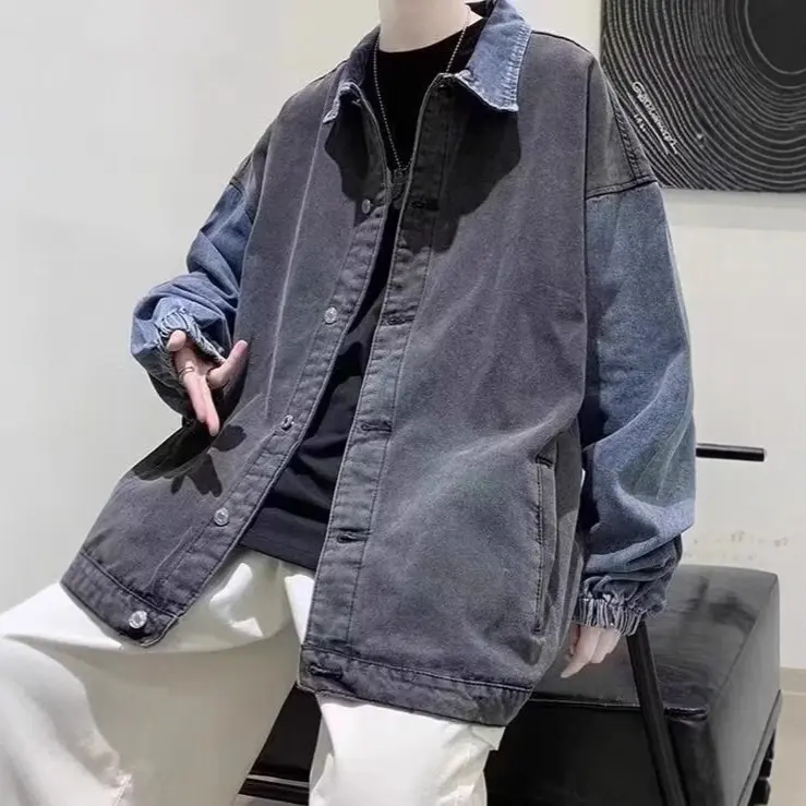 Herren Lässige Oversized Jeansjacke Drune