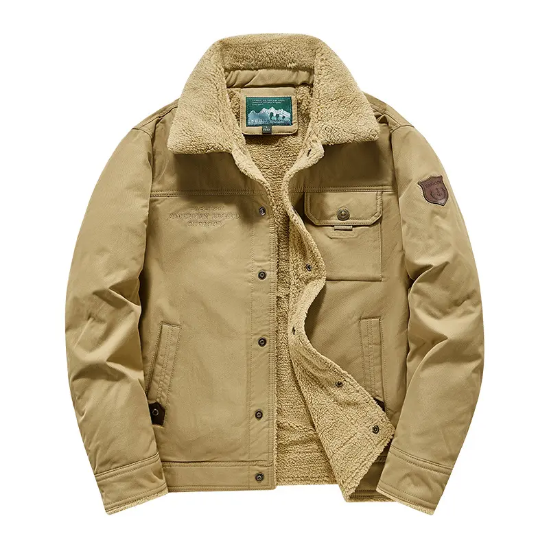 Herren lässige Übergangsjacke mit Teddyfutter Drune