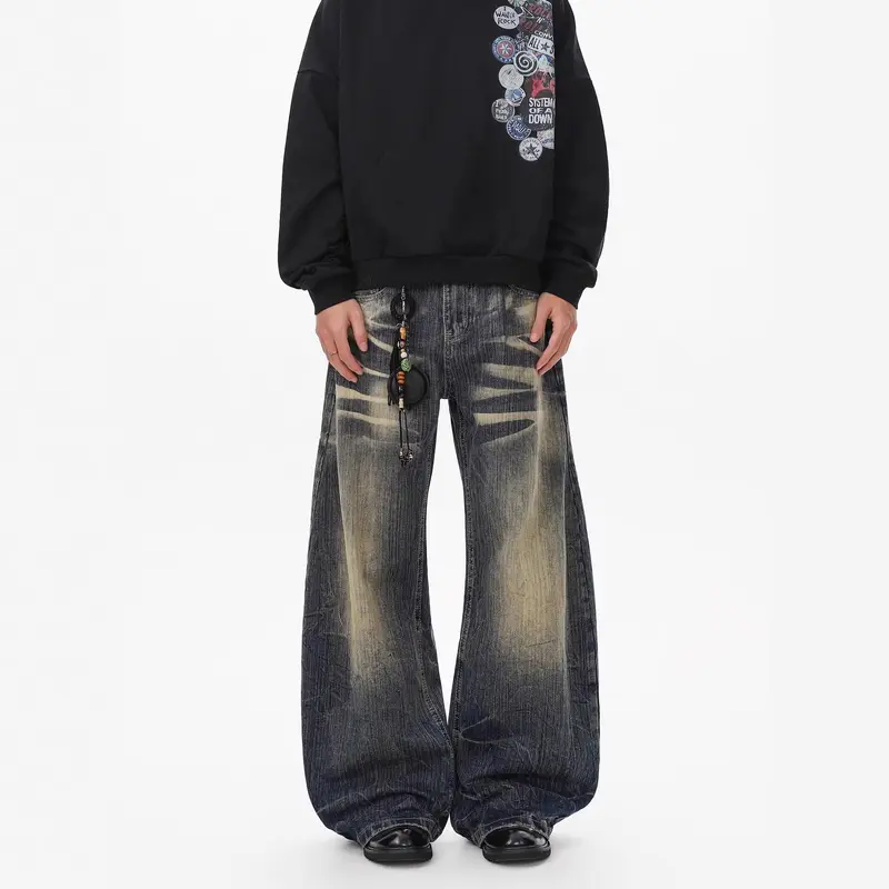 Herren Lässige Ultra-Baggy Jeans Drune
