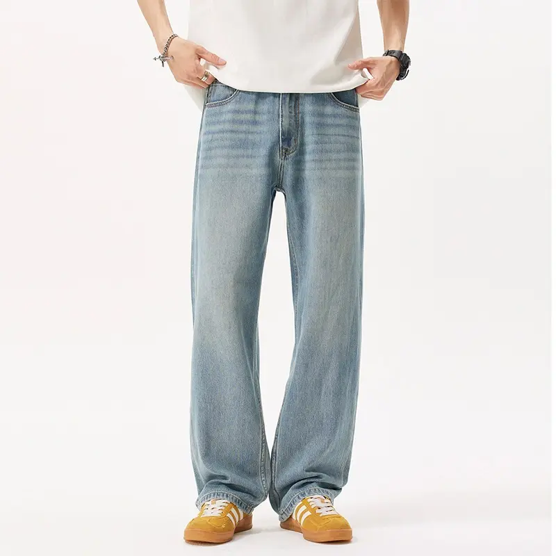 Herren Lässige und bequeme Weitgeschnittene Jeans Drune