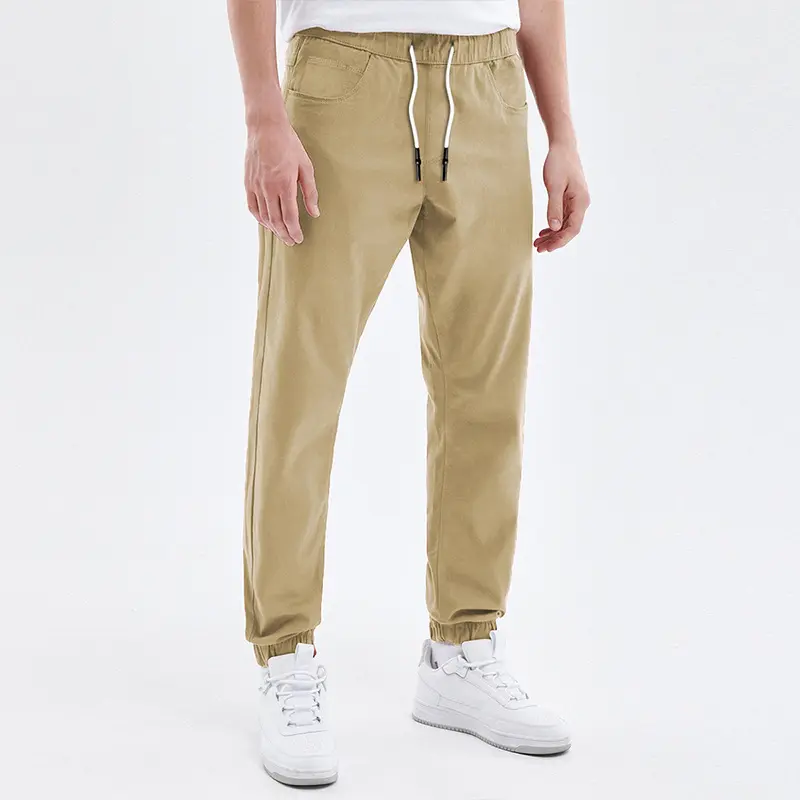 Herren Leichte Baumwoll-Jogginghose mit Tunnelzug, elastischen Bündchen und Schrägtaschen Drune
