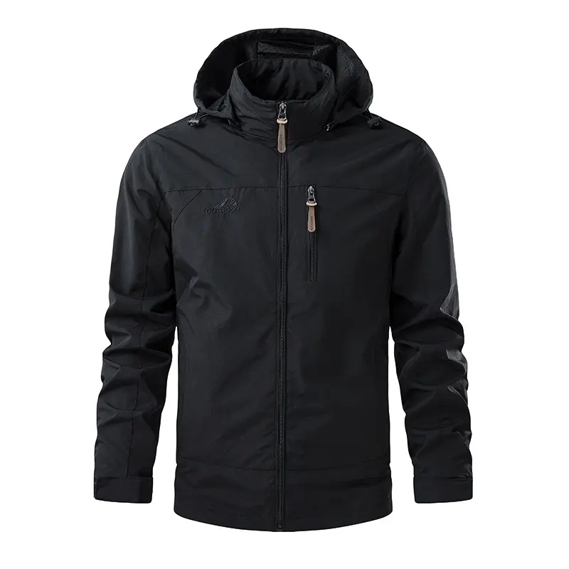 Herren Leichte Funktionsjacke mit abnehmbarer Kapuze Drune