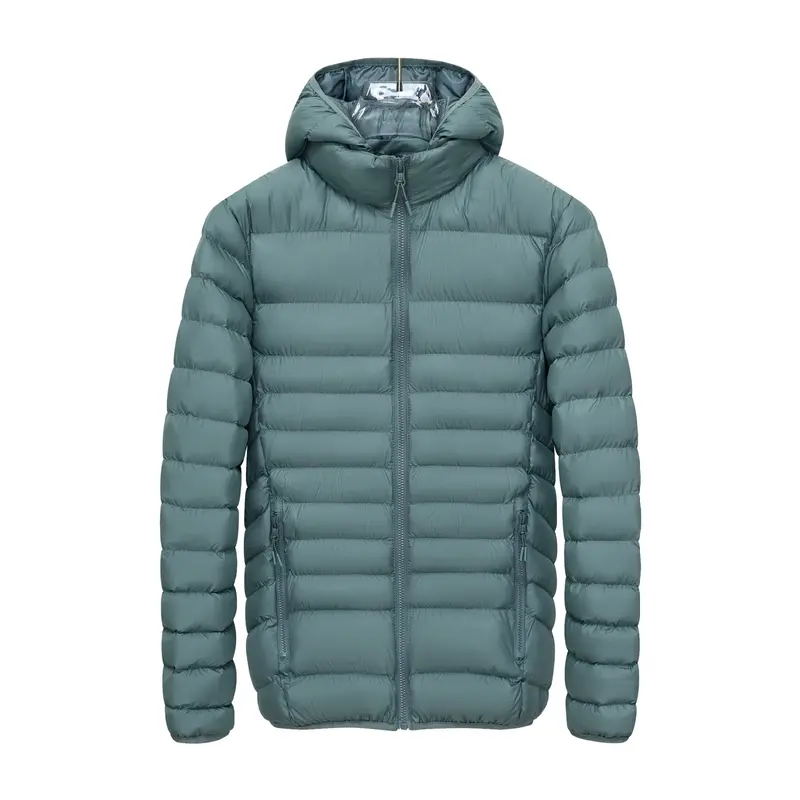 Herren Leichte gesteppte Kapuzen‑Steppjacke mit hohem Kragen, Thermofutter & Reißverschluss Drune