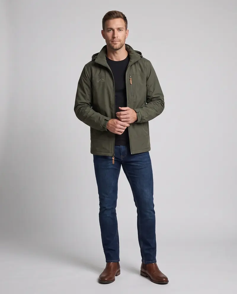 Herren Leichte Jacke mit Kapuze Drune