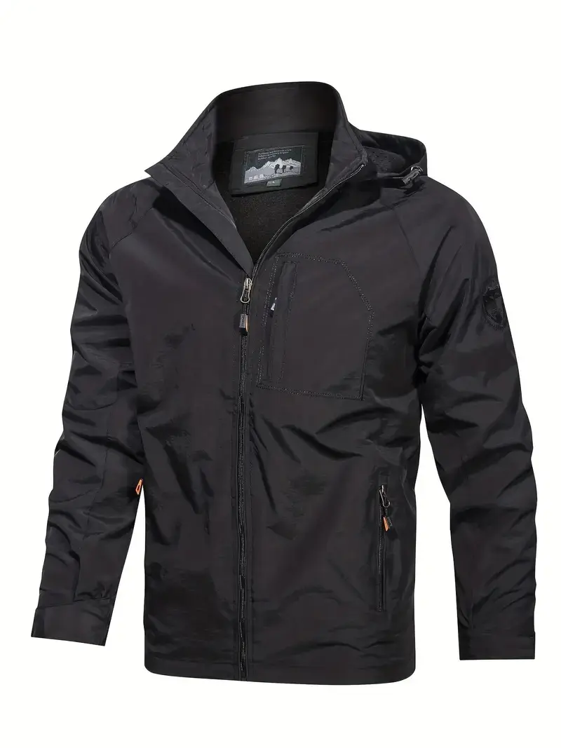 Herren Leichte Outdoor-Jacke mit abnehmbarer Kapuze