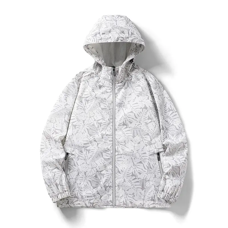 Herren Leichte Outdoor-Jacke mit Kapuze und floralem Design Drune