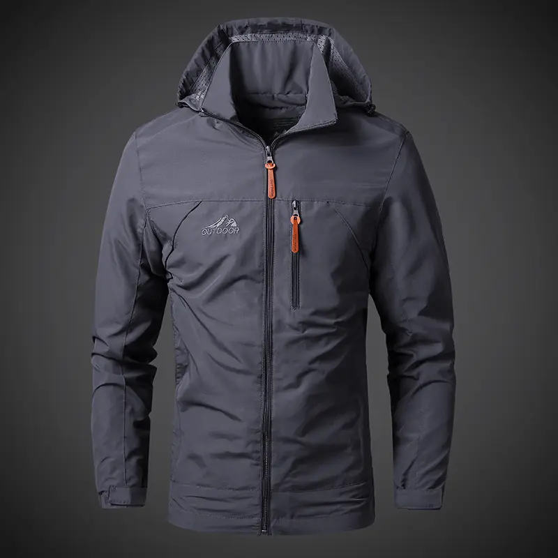 Herren Leichte Outdoor-Jacke mit verstellbarer Kapuze Drune