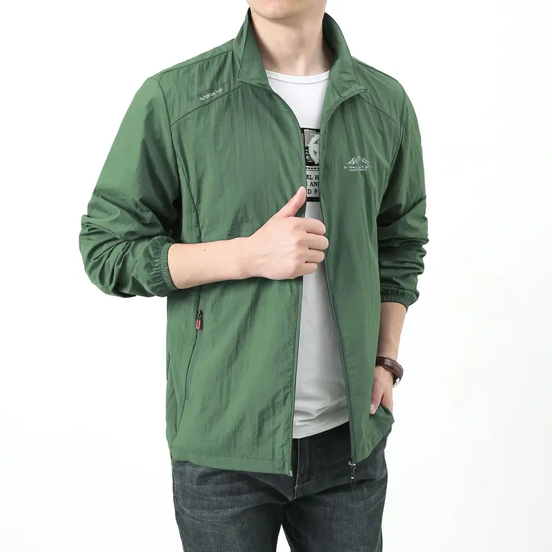 Herren Leichte Outdoorjacke mit verstellbarem Kragen Drune