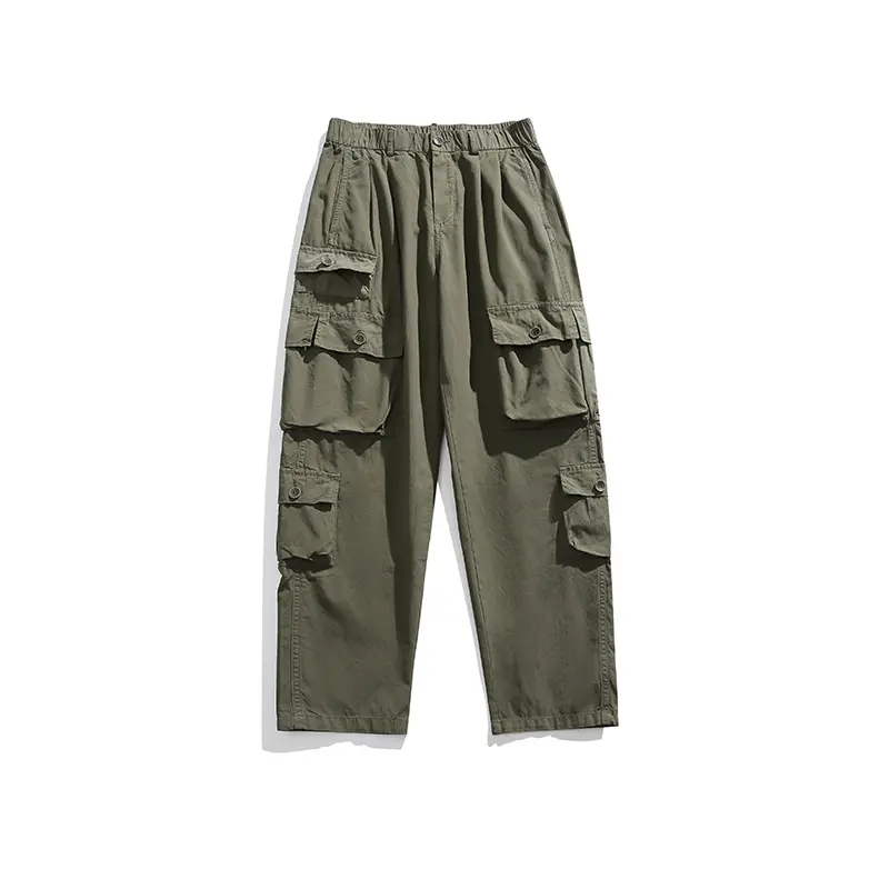Herren Leichte Relaxed-Cargo-Hose mit elastischem Bund und Mehrfachtaschen Drune