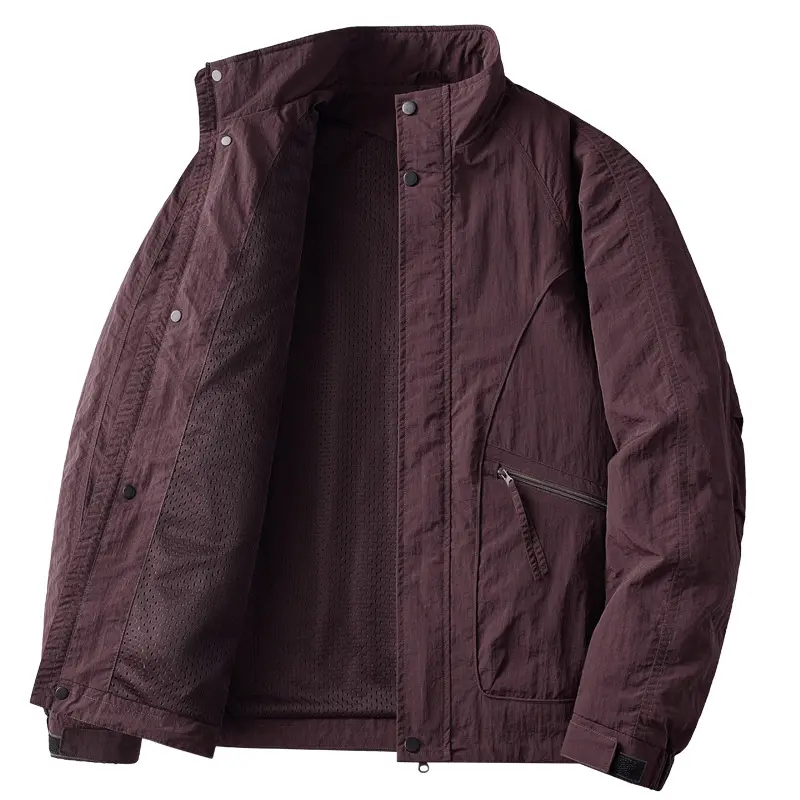 Herren Leichte Übergangsjacke mit hohem Kragen und praktischen Taschen Drune 1788242366