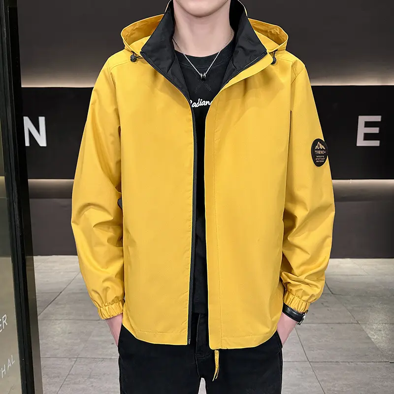 Herren Leichte Übergangsjacke mit verstellbarer Kapuze Drune