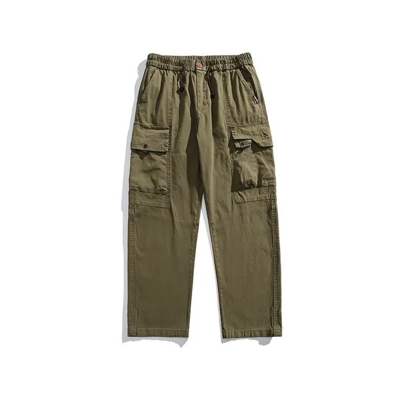 Herren Leichte Utility-Cargohose aus Baumwollmix mit Elastikbund, Kordelzug und Mehrfachtaschen Drune
