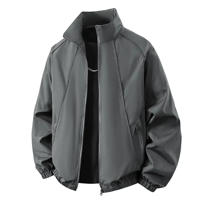 Herren Leichte windabweisende Übergangsjacke mit Stehkragen und elastischen Bündchen Drune
