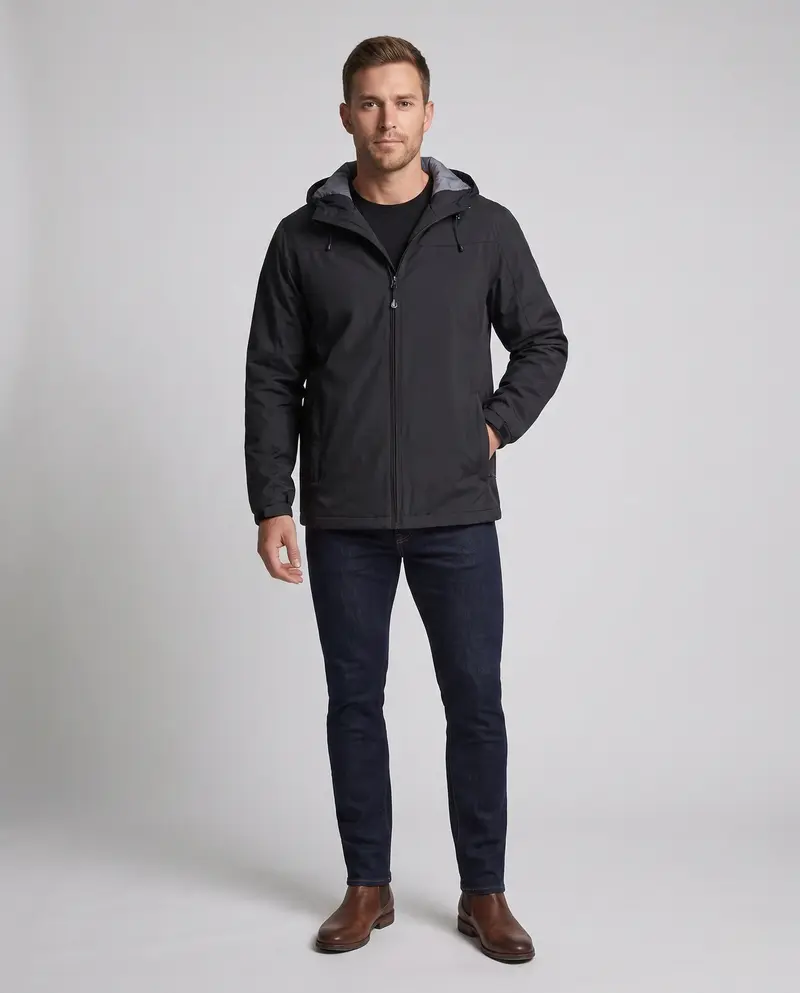 Herren Leichtgewichts Übergangsjacke mit Kapuze Drune