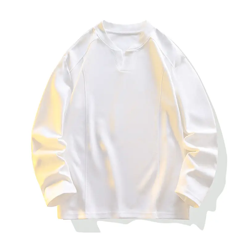 Herren Locker geschnittenes Langarm‑Sweatshirt mit V‑Einsatz und Raglanärmeln Drune