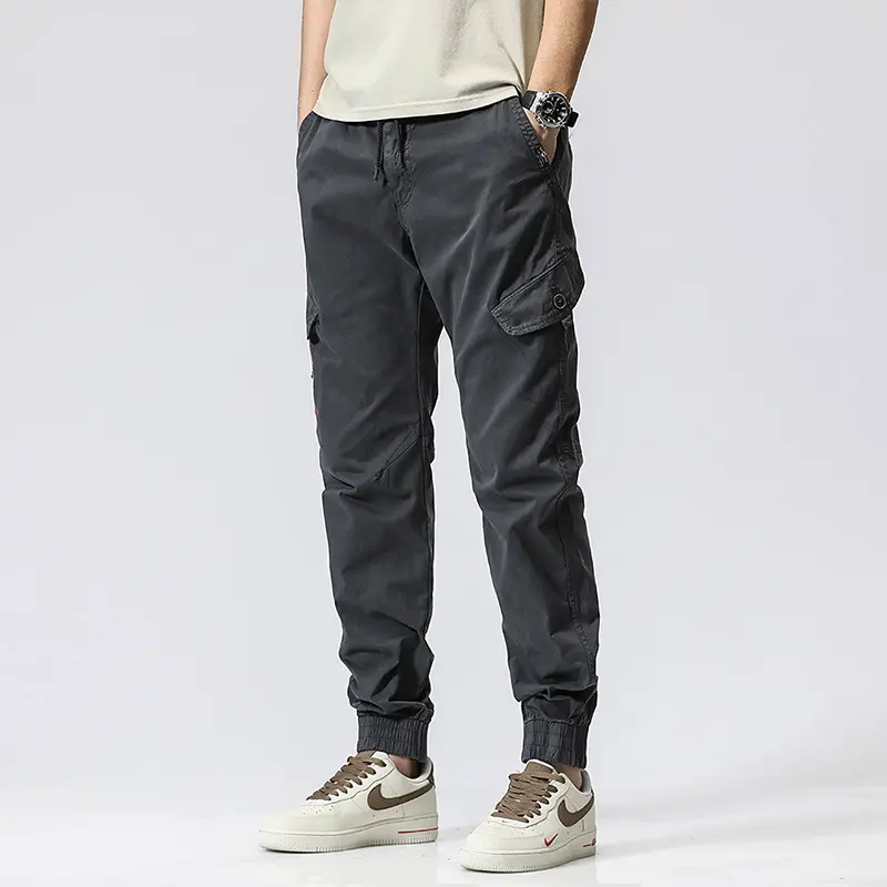 Herren Military-Influenced Cargo-Jogger mit elastischem Komfortbund und Kontrast-Zipper Drune