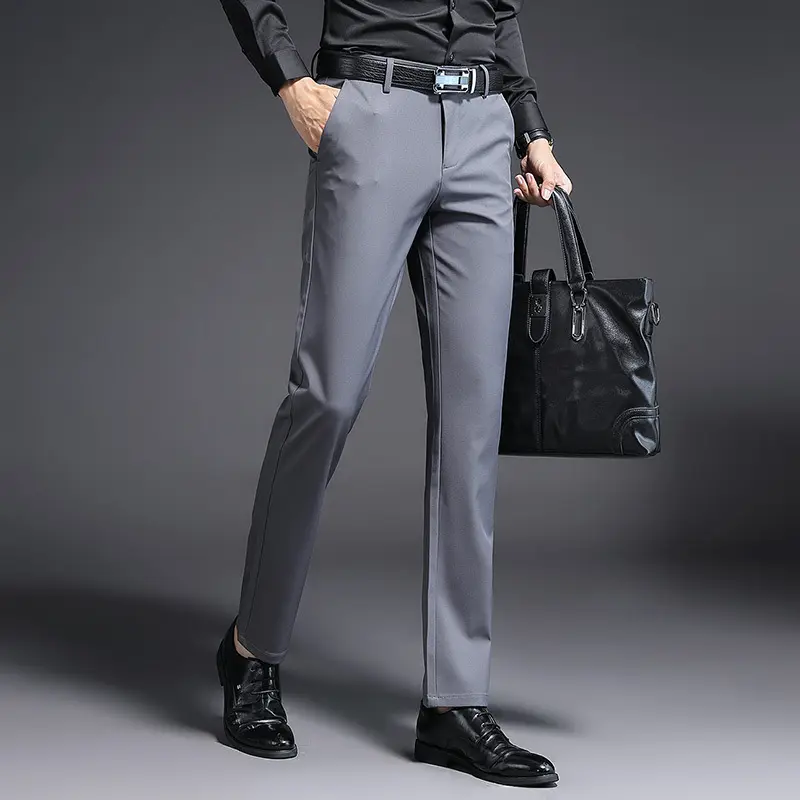 Herren Modern geschnittene Business‑Hose mit Bügelfalte, Stretch und Pflegeleichtem Mischgewebe Drune