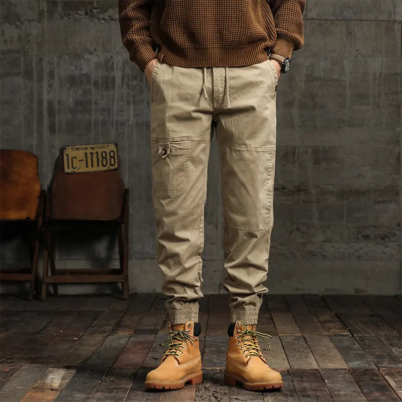 Herren Moderner Utility-Jogger mit elastischem Komfortbund, Kniepaneelen und Cargotasche Drune