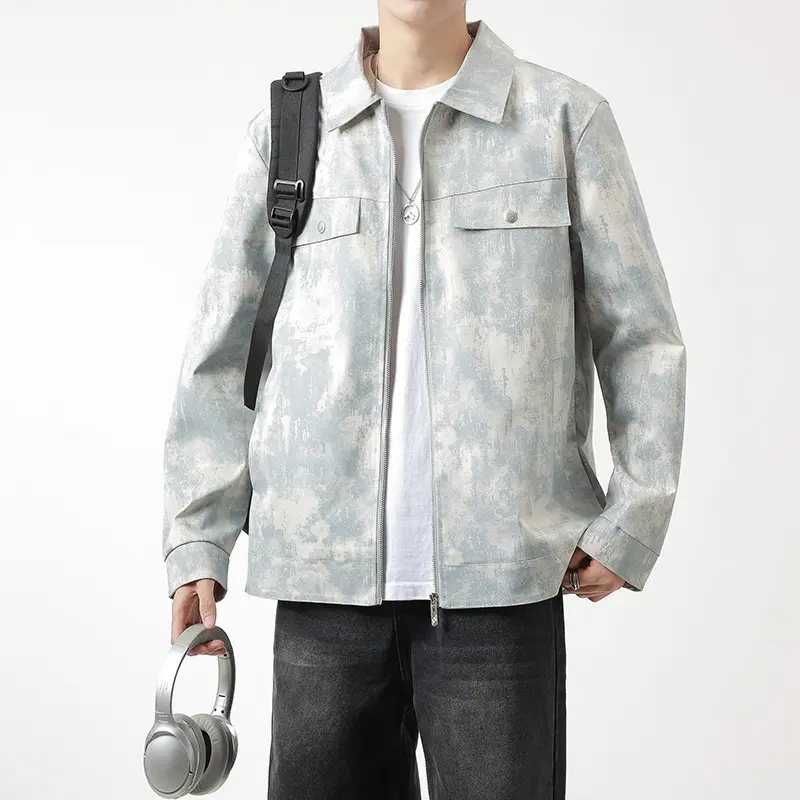 Herren Modische Arbeitsjacke im minimalistischen Design Drune