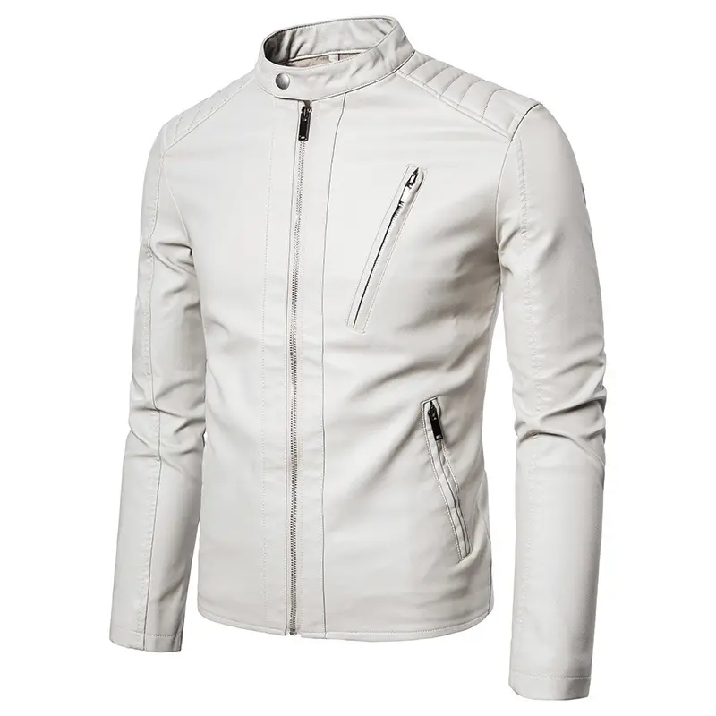 Herren Modische Bikerjacke mit Steppdetails Drune