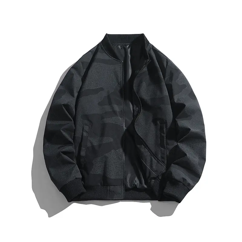 Herren Modische Bomberjacke mit Camouflage-Design Drune