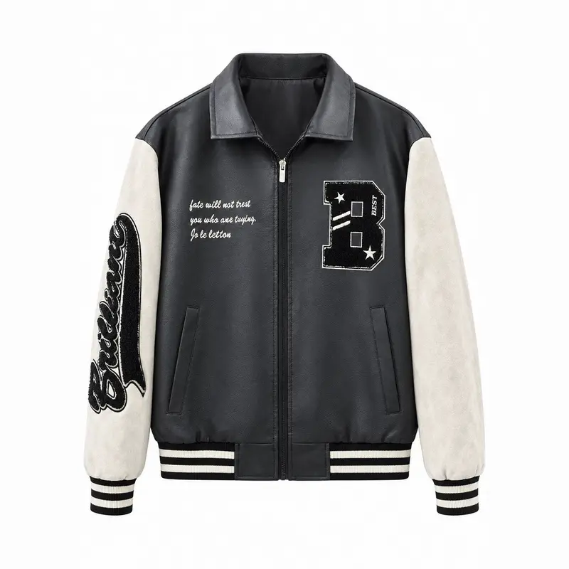 Herren Modische Bomberjacke mit Logo-Details Drune