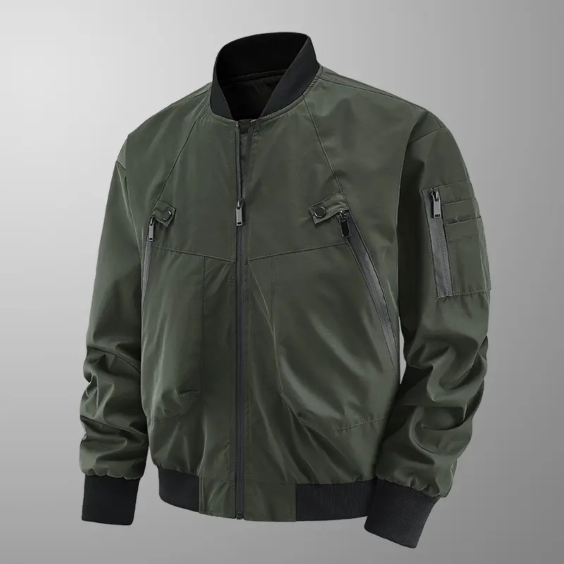 Herren Modische Bomberjacke mit praktischen Taschen