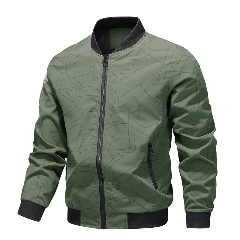 Herren Modische Bomberjacke mit Struktur Drune