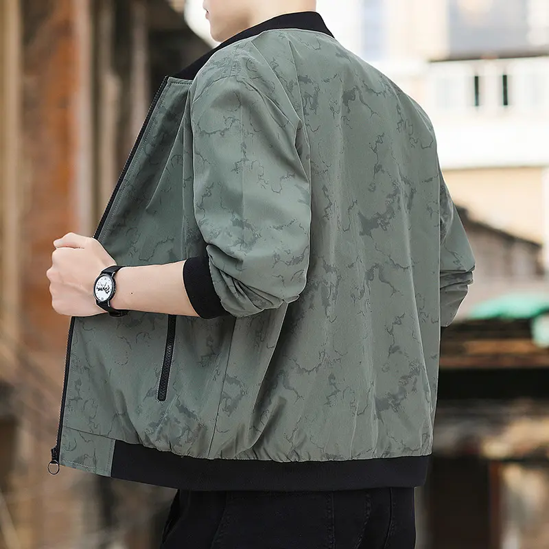 Herren Modische Bomberjacke mit Taschen Drune