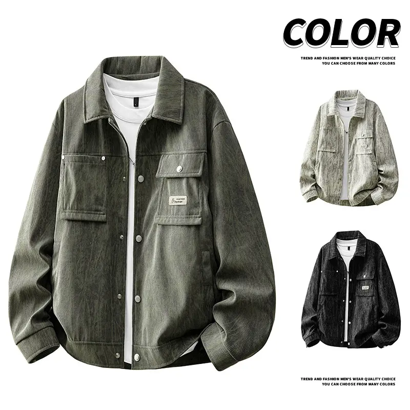 Herren Modische Cargo-Jacke mit praktischen Taschen Drune