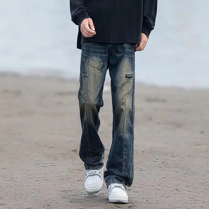 Herren Modische Cargo-Jeans mit praktischen Taschen Drune