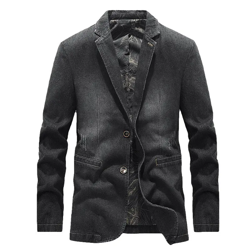 Herren Modische Denim Blazer Drune