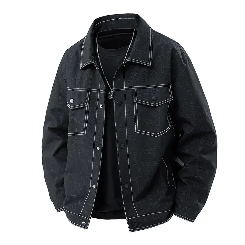 Herren Modische Denim Jacke Drune
