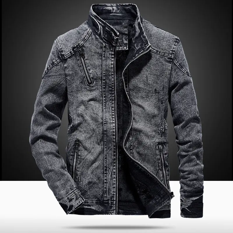 Herren Modische Denimjacke mit modischem Schnitt Drune
