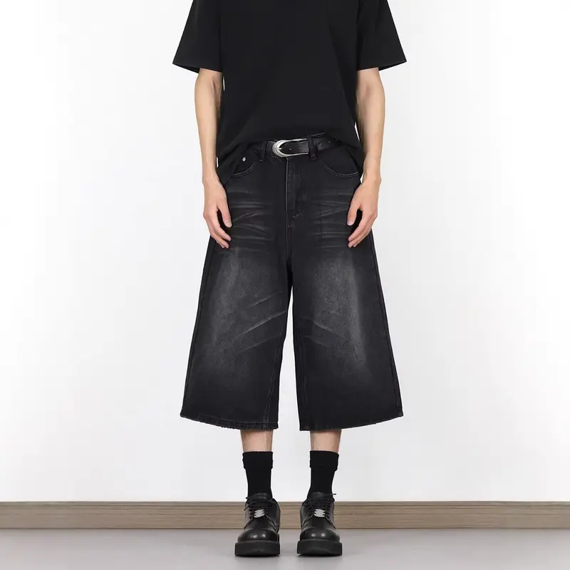 Herren Modische Dialen Denim-Cargo-Shorts Drune