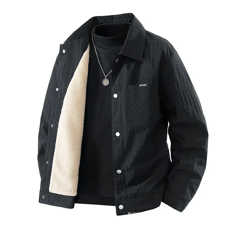 Herren Modische Fleecejacke mit gesteppter Außenstruktur Drune