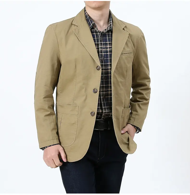 Herren Modische Freizeitjacke mit Taschen Drune