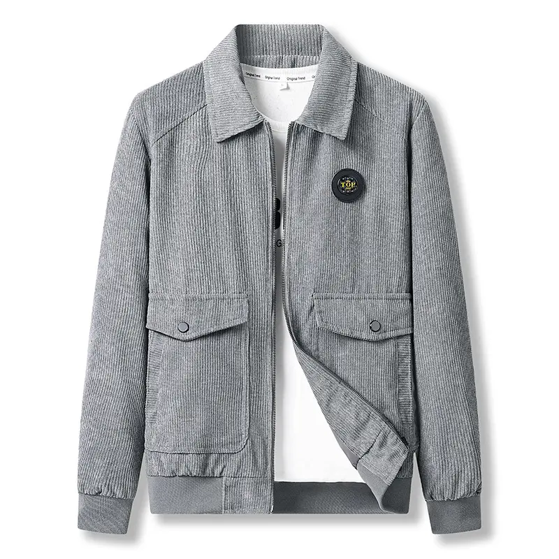 Herren Modische Jacke mit strukturiertem Stoff Drune