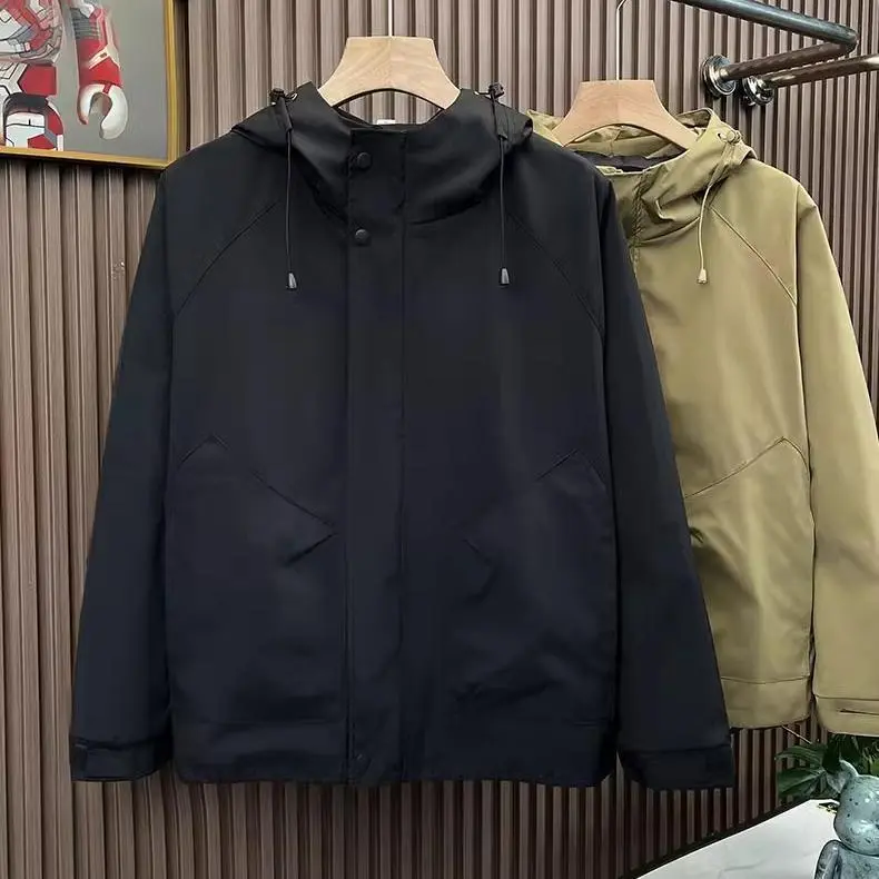 Herren Modische Kapuzenjacke mit vielseitigen Taschen Drune