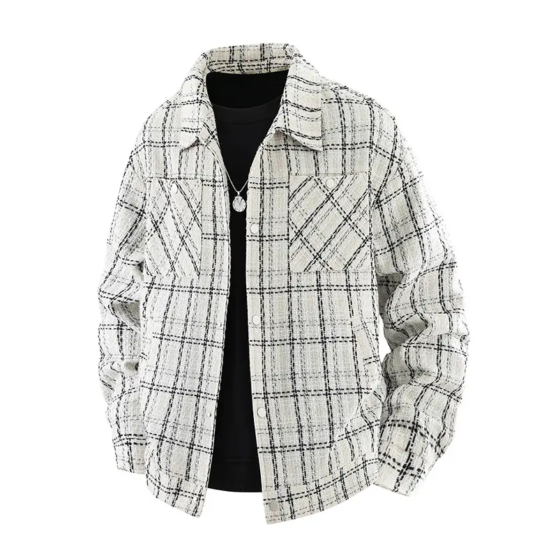 Herren Modische Karierte Jacke