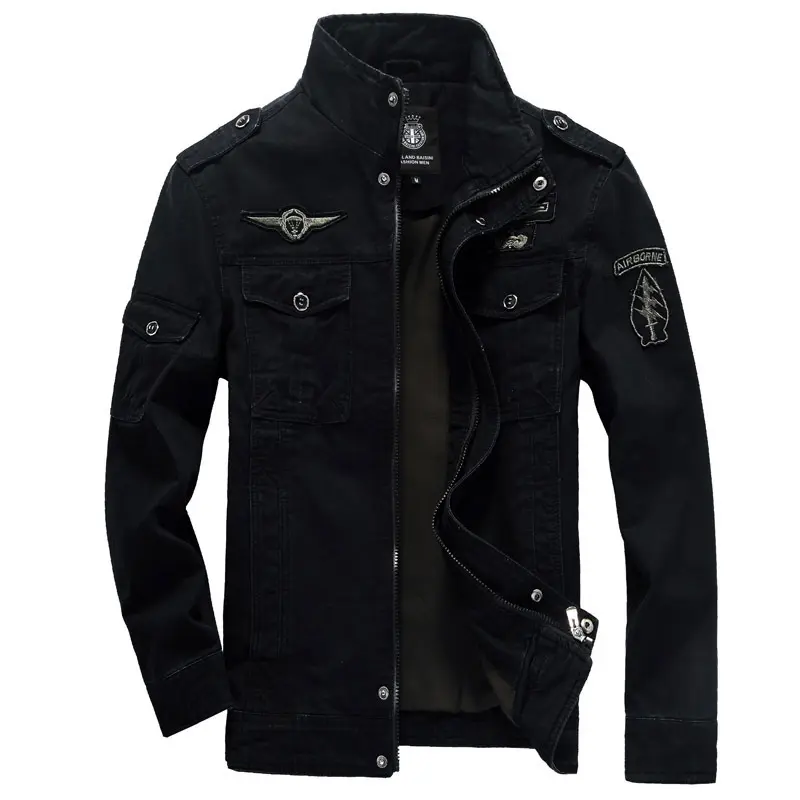 Herren Modische Militärjacke mit funktionalen Taschen Drune