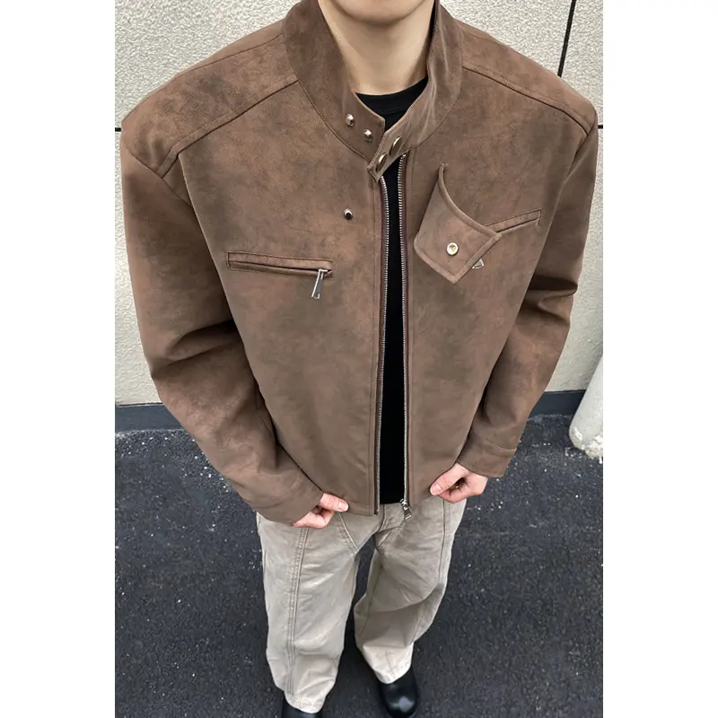 Herren Modische Overshirt Jacke Drune