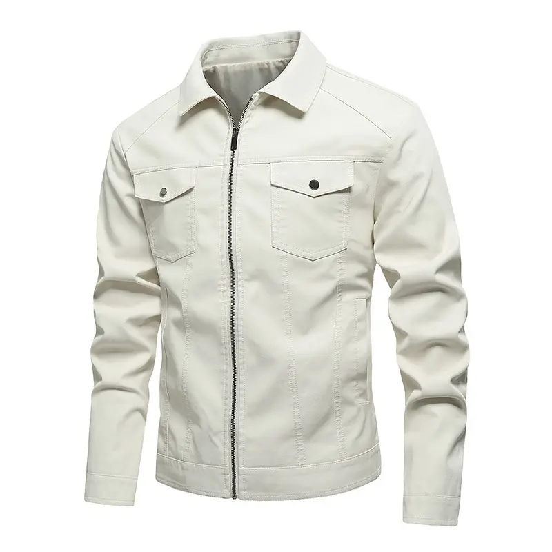 Herren Modische Sommerjacke im Biker-Stil Drune