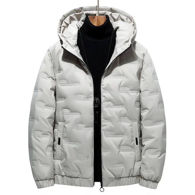 Herren Modische Steppjacke mit Kapuze Drune