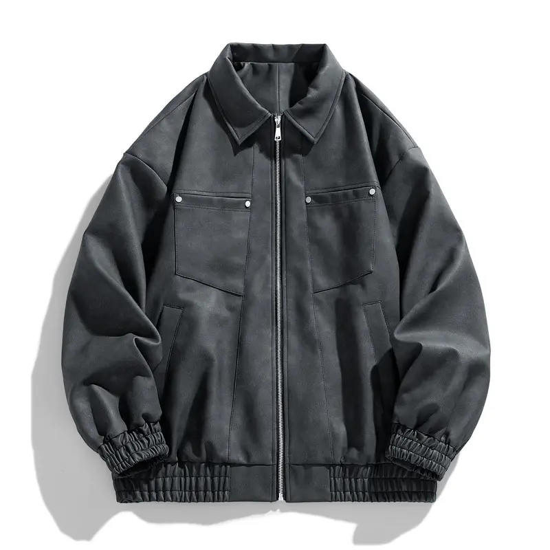 Herren Modische Übergangsjacke mit elastischen Bündchen Drune